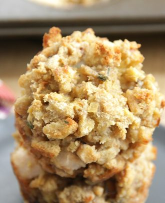 Pear Walnut Stuffing Muffins
