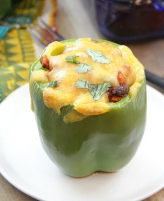 Chicken Enchilada Stuffed Peppers