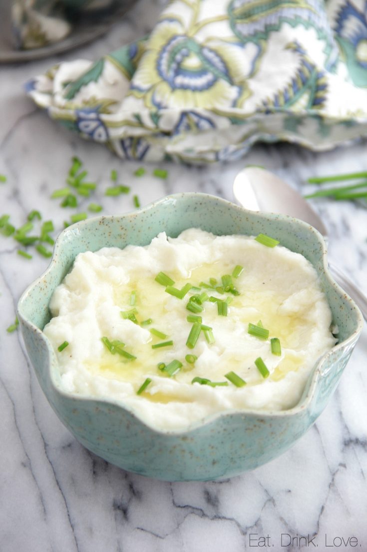 Creamy Mashed Cauliflower, low-carb