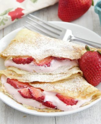 Strawberry Cheesecake Crepes