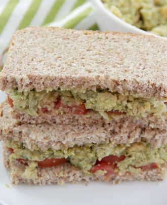 Smashed Chickpea, Avocado, and Pesto Sandwiches