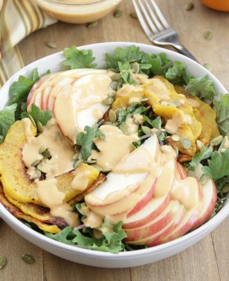 Autumn Salad with Creamy Pumpkin Dressing