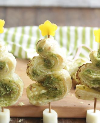 Pesto Puff Pastry Christmas Trees