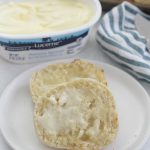 Homemade English muffins with butter
