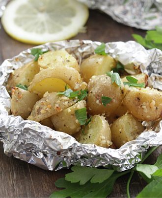 Lemon Parmesan Potato Foil Packets
