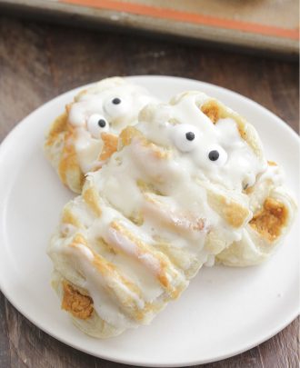 Pumpkin Cream Cheese Pastry Mummies