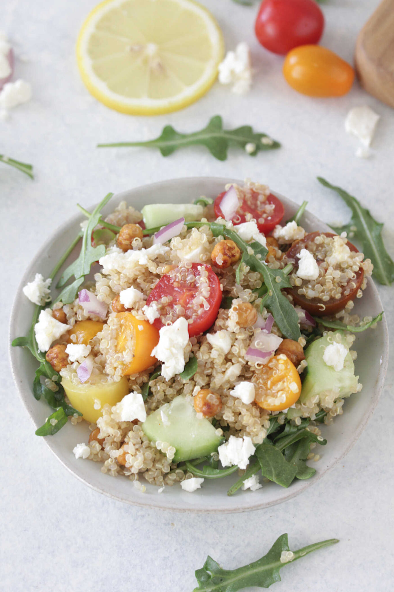 Quinoa & Arugula Salad with Crispy Chickpeas Eat. Drink. Love.