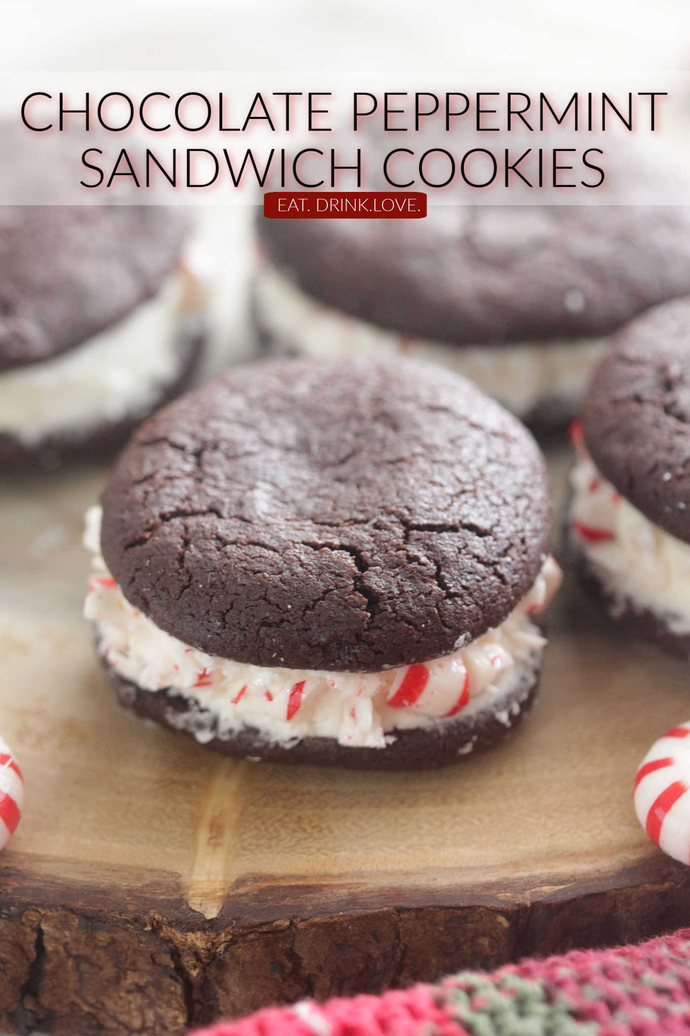 Chocolate Peppermint Sandwich Cookies